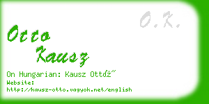 otto kausz business card